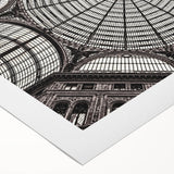 Art deco poster of Naples scenery in muted earth tones on rolled canvas, suitable for dining room decor.