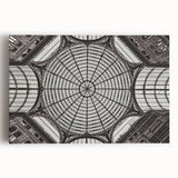 Black and white stretched canvas of Naples scenery, ideal for kitchen wall art or bedroom ambiance.