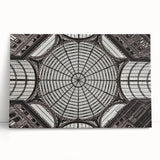 Black and white image of Naples on stretched canvas, large art ideal for kitchen wall decor.