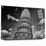 Acrylic print of Pisa, Italy scenery in muted earth tones, suitable for bedroom or dining room decor.