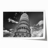 Rolled print of Pisa, Italy, featuring soft pastel shades, ideal for dining room wall art.