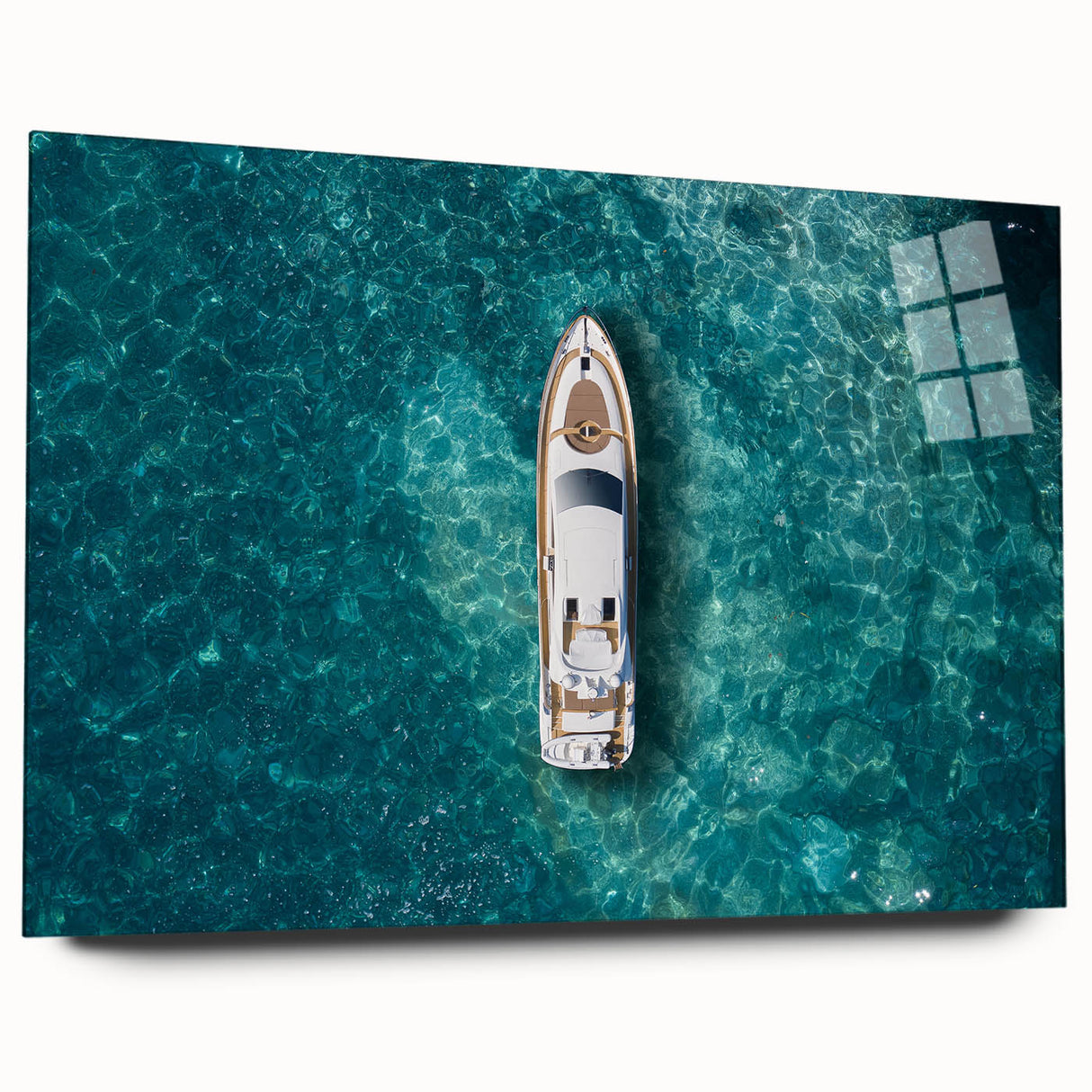 Acrylic print of Portofino, Italy scenery in vibrant colors, suitable for bedroom or dining room art.