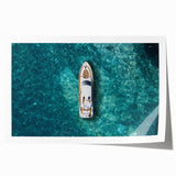 Rolled print of Portofino, Italy scenery with vibrant floral accents on canvas, ideal for art wall dining room.