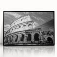 Large abstract wall art depicting Rome's skyline in muted earth tones on a framed acrylic.