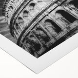 Art deco poster of Rome's skyline in muted earth tones on rolled canvas, suitable for dining room decor.