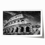 Rolled print of Rome scenery with soft pastel shades, ideal for art wall dining room placement.