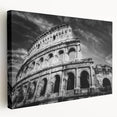 Large Rome cityscape on stretched canvas, featuring muted earth tones, ideal for kitchen wall art.