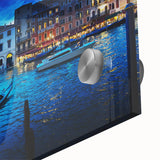 Acrylic print of a large abstract depiction of Venice in muted earth tones, ideal for dining room art.