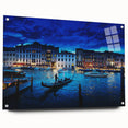 Acrylic print of Venice scenery with muted earth tones, ideal for dining room decor.