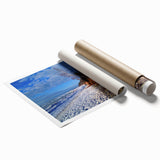 Extra large rolled print of a floral scene in Latvia, featuring soft pastel shades, ideal for classy bathroom wall art.