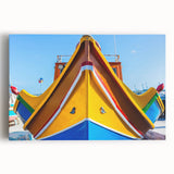 Black and white stretched canvas of Malta scenery, ideal for kitchen wall art or bedroom.