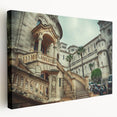 Monaco landscape on large stretched canvas with vivid blue and green tones, suitable for kitchen wall art.