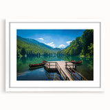 Textured art depicting an abstract Montenegro landscape in muted earth tones on a framed white mat, ideal for bedroom decor.