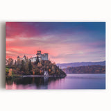 Black and white photograph of a European cityscape on stretched canvas, ideal for kitchen wall art.