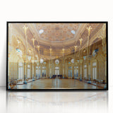 Large abstract wall art of Porto, Portugal in muted blue and grey tones on a framed acrylic.