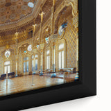 Black wall art depicting a textured, colorful Porto scenery on an extra large framed canvas, ideal for living room decor.