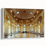 Framed canvas of vintage poster art featuring colorful Porto, Portugal scenery, ideal for living room decor.