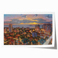 Extra large rolled print of Sochi scenery with vibrant floral elements, ideal for art wall dining room.