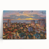 Black and white large art print of Sochi scenery on stretched canvas, suitable for kitchen wall art.