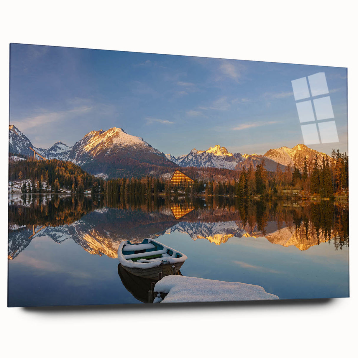 Large abstract wall art of a European scenery in Slovakia, printed on acrylic glass.