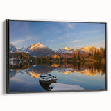 Black and white landscape art painting of a European scenery on framed canvas, ideal for bedroom wall decor.