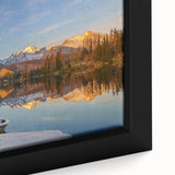Extra large framed canvas of a textured Slovakian landscape in black with colorful accents, ideal for living room decor.