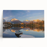 Black and white large art print of a European scenery on stretched canvas, ideal for kitchen wall art.