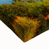 Large art of a black and white Slovenian landscape painting on stretched canvas, ideal for bedroom wall decor.