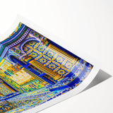 Extra large wall art featuring line art flowers in muted tones on a rolled canvas, ideal for large living room decor.