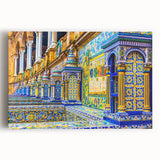 Black and white photograph of Andalucia, Spain on stretched canvas, ideal for kitchen wall art.