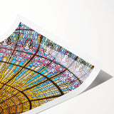 Extra large wall art featuring line art flowers in muted tones on a rolled print, ideal for large living room decor.