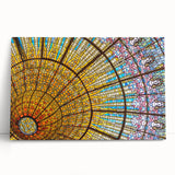 Large black and white stretched canvas of Barcelona scenery, ideal for kitchen wall art.