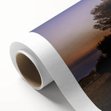 Art Deco poster of Canary Islands scenery on rolled canvas, in soft pastel shades, suitable for nursery wall art.