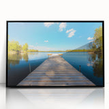 Large abstract wall art depicting a serene Swedish landscape in muted earth tones on a framed acrylic.