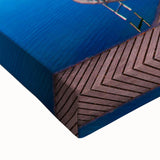 Large art of Geneva landscape in black and white tones on stretched canvas, suitable for bedroom wall decor.