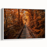 Vintage poster art of a European scene in vibrant colors on a framed canvas, ideal for living room decor.