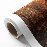 Art Deco poster of a scenic European landscape in muted greens and blues, rolled canvas, ideal for nursery wall art.