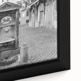Extra large framed canvas featuring a textured depiction of the Vatican in black with colorful accents.