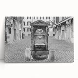 Black and white stretched canvas of the Vatican scenery, ideal for kitchen wall art or bedroom ambiance.