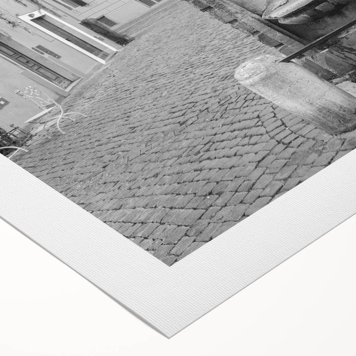 Art deco poster of the Vatican scenery on rolled canvas, featuring muted earth tones, suitable for dining room wall art.
