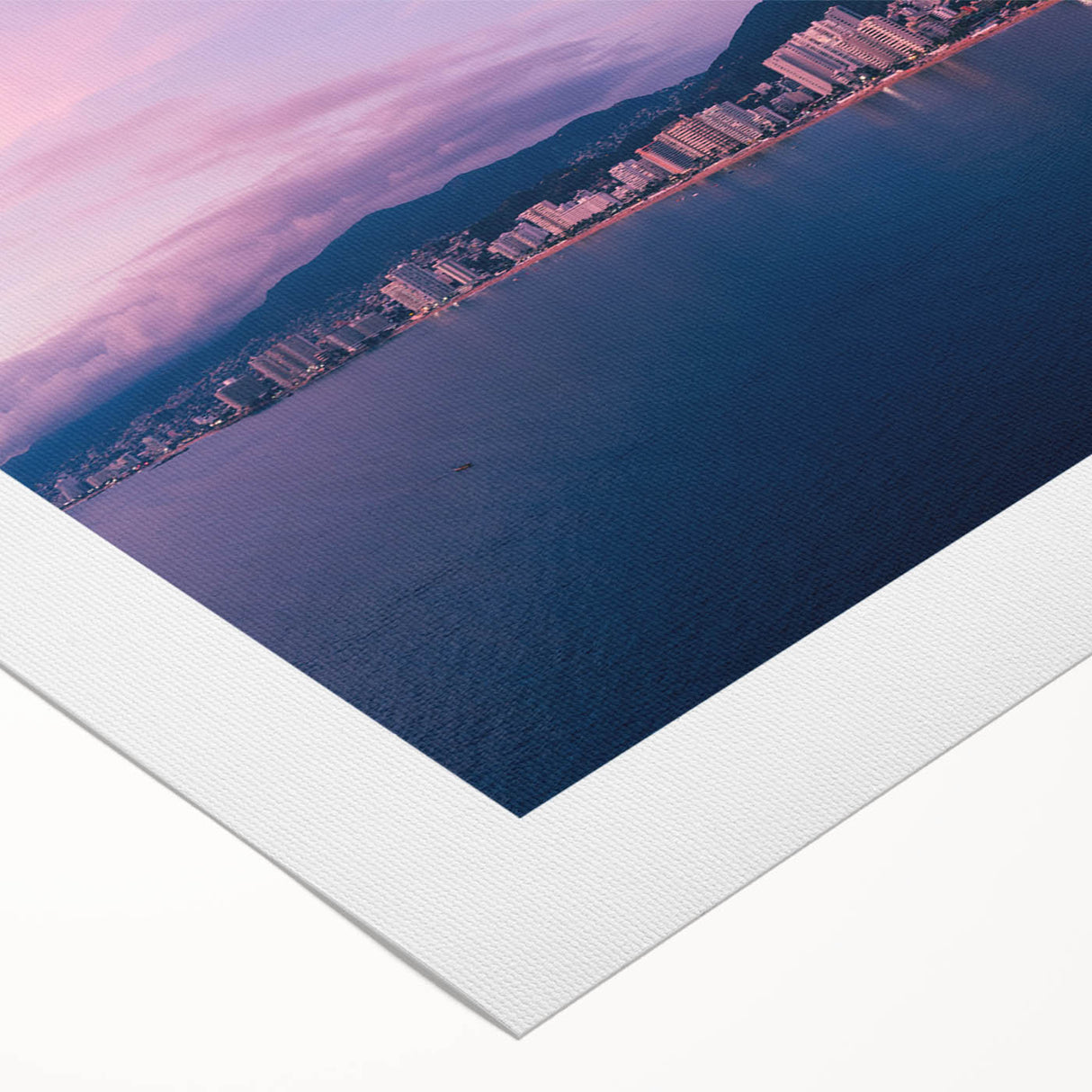 Art deco poster of Acapulco scenery with vibrant hues on rolled canvas, suitable for dining room wall art.