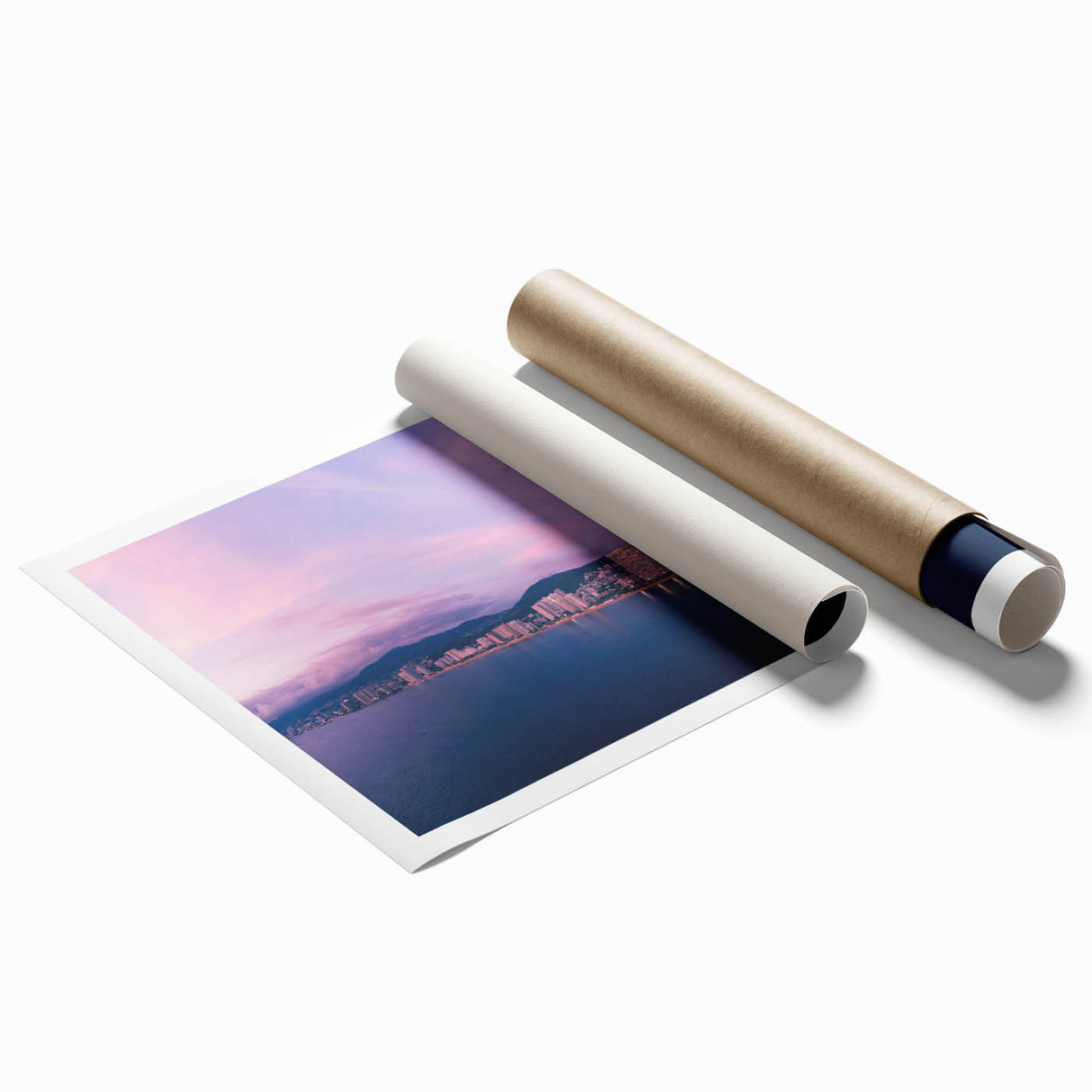 Extra large rolled print depicting a vibrant floral scene in Acapulco, ideal for classy bathroom or large living room decor.