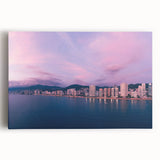 Black and white photograph of Acapulco's coastal scenery on a stretched canvas, ideal for kitchen wall art.