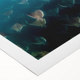 Art deco poster of Baja California scenery on rolled canvas, featuring muted earth tones, ideal for dining room wall art.