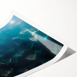 Extra large rolled print of Baja California scenery with vibrant floral accents, ideal for art wall dining room.