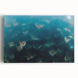 Black and white stretched canvas of Baja California scenery, suitable for kitchen wall art.