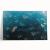 Black and white stretched canvas featuring a panoramic view of Baja California, ideal for kitchen wall art.