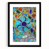 Extra large framed abstract art print featuring textured, colorful depiction of Cabo San Lucas scenery.