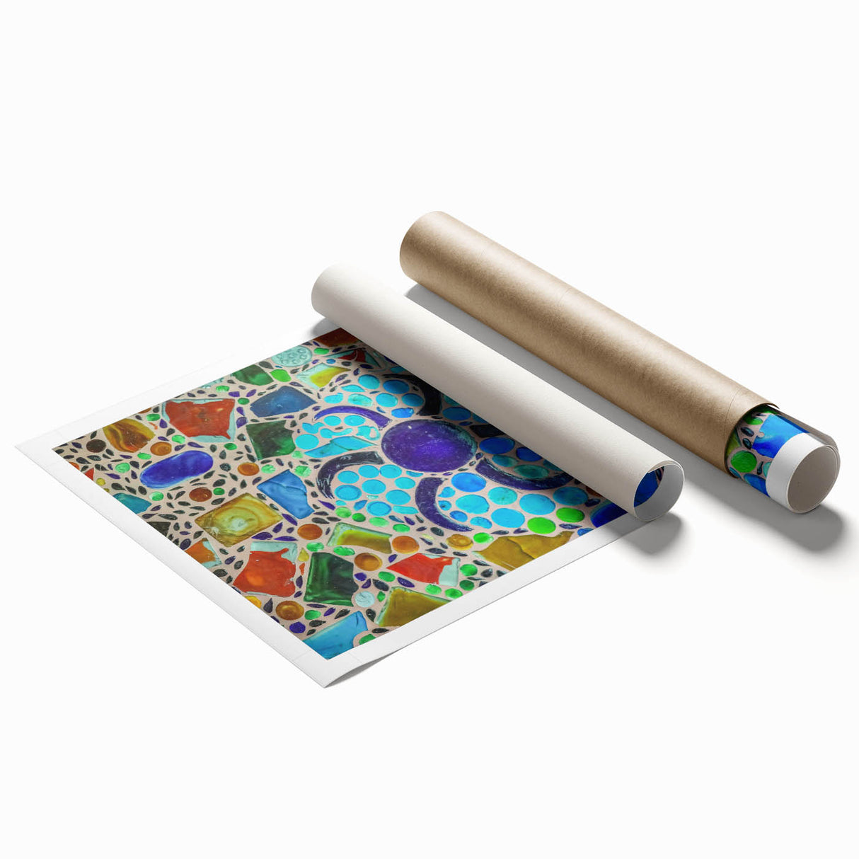 Extra large rolled print of Cabo San Lucas scenery with vibrant ocean and floral foreground.