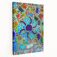 Large wall art of Cabo San Lucas scenery on stretched canvas, featuring vivid blue and green tones.